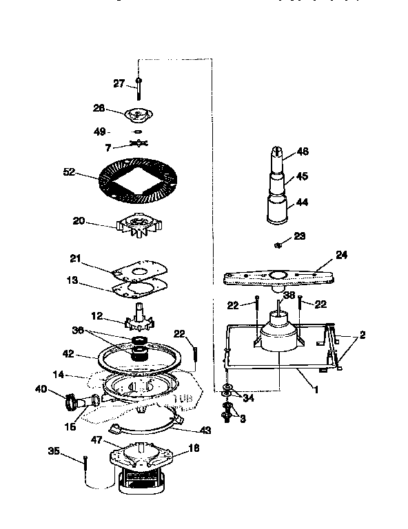 MOTOR, HEATER, AND SPRAY ARM DETAILS