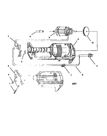 Motor and housing assembly