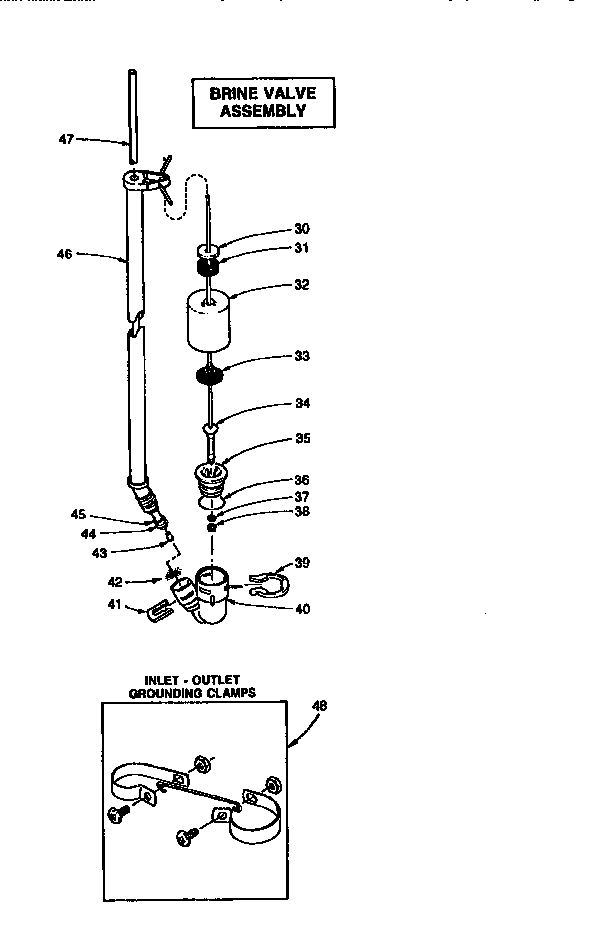 Brine valve assembly