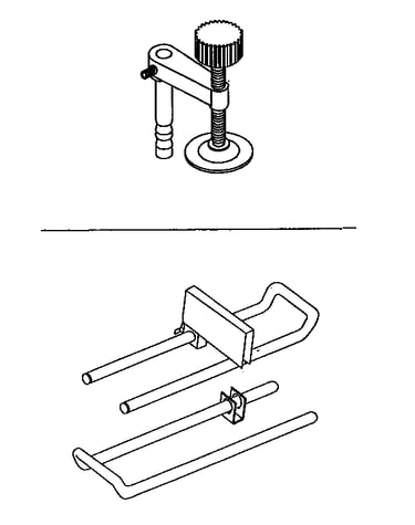 Hold down clamp & table extension