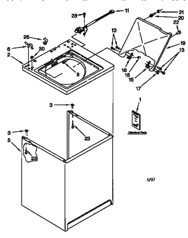 Top and cabinet