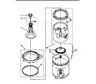 Kenmore 11016502694 agitator, basket and tub diagram