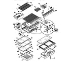 Frigidaire FRT21NNCD5 shelves diagram