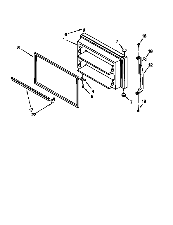 Freezer door