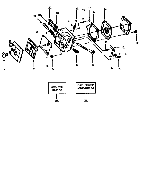 Carburetor asm 530-035201 hda-49