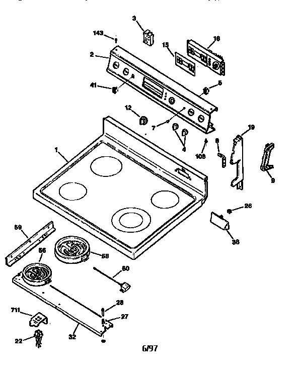 Cooktop and control panel
