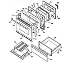 GE JBP75AW1 door and drawer diagram