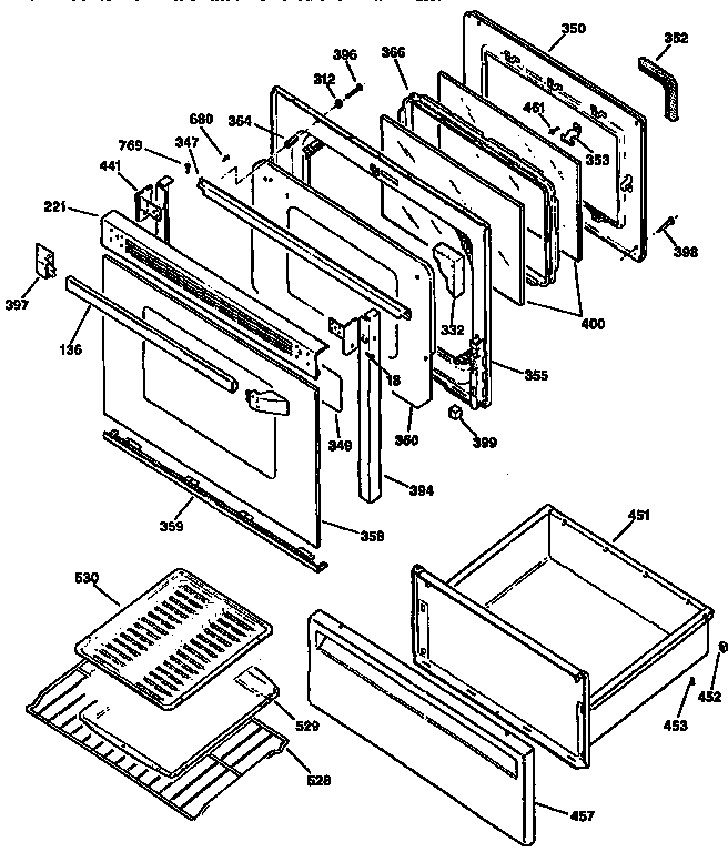 Door and drawer