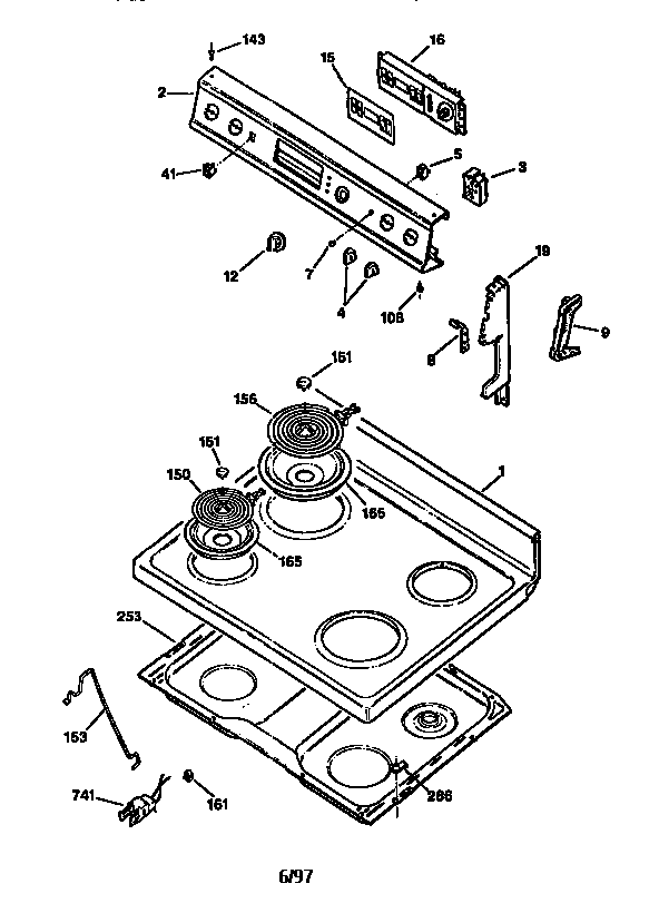 Cooktop and control panel