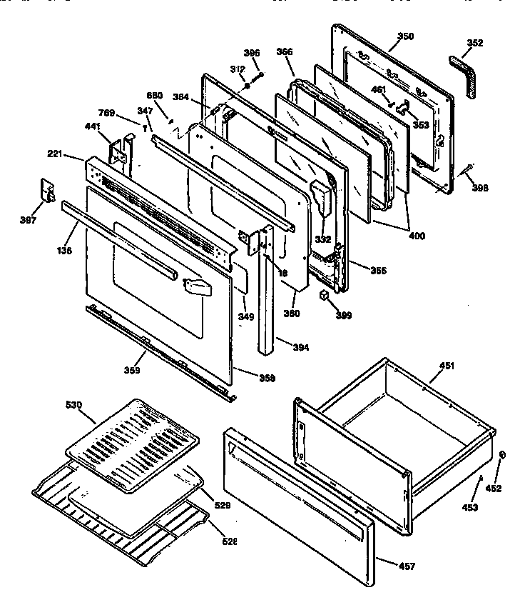 Door and drawer