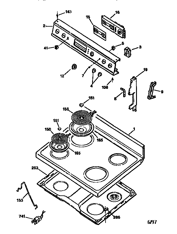 Cooktop and panel