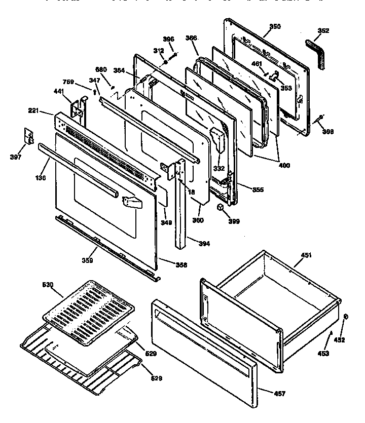 Door and drawer