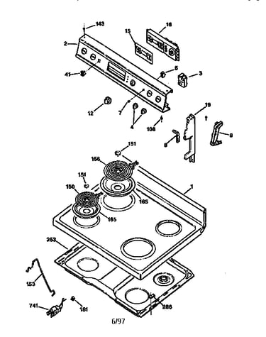 Cooktop and control panel