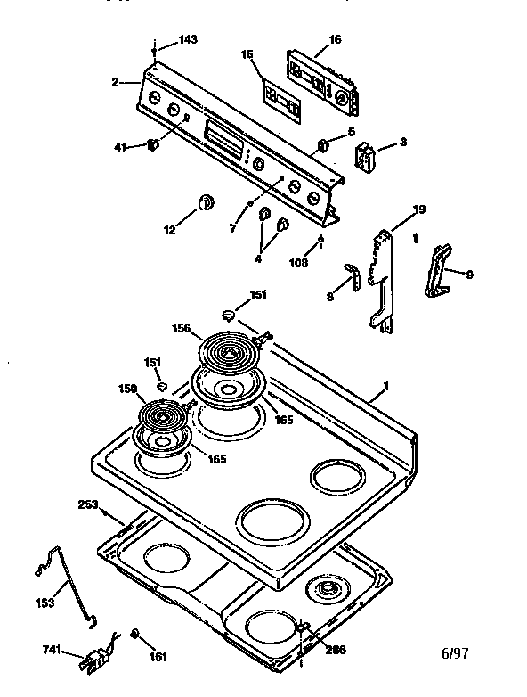 Cooktop and control panel