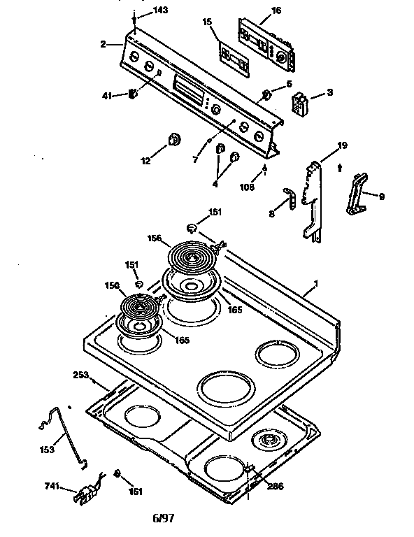 Cooktop and control panel