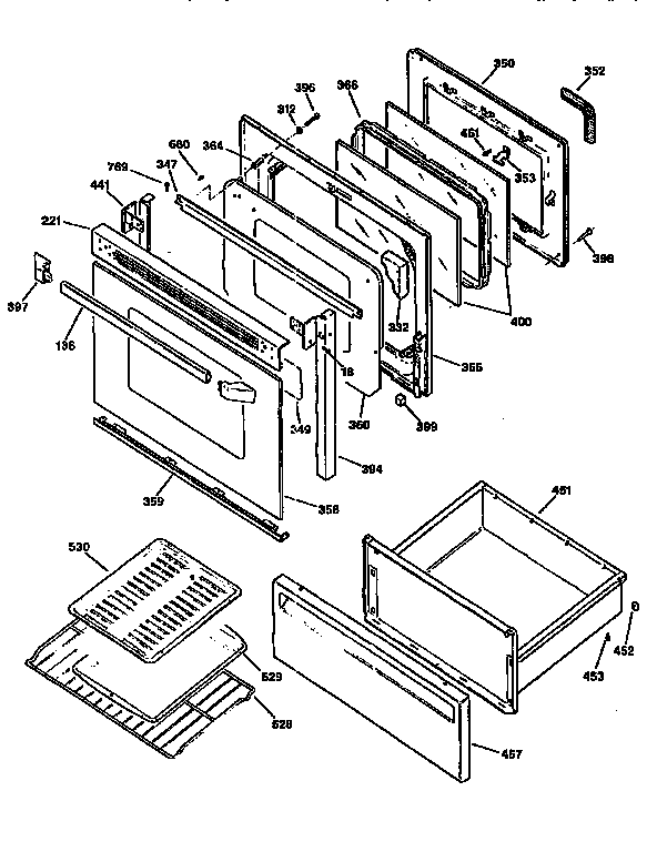 Door and drawer