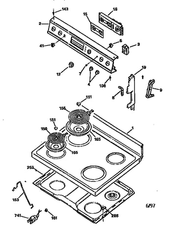 Cooktop and control panel