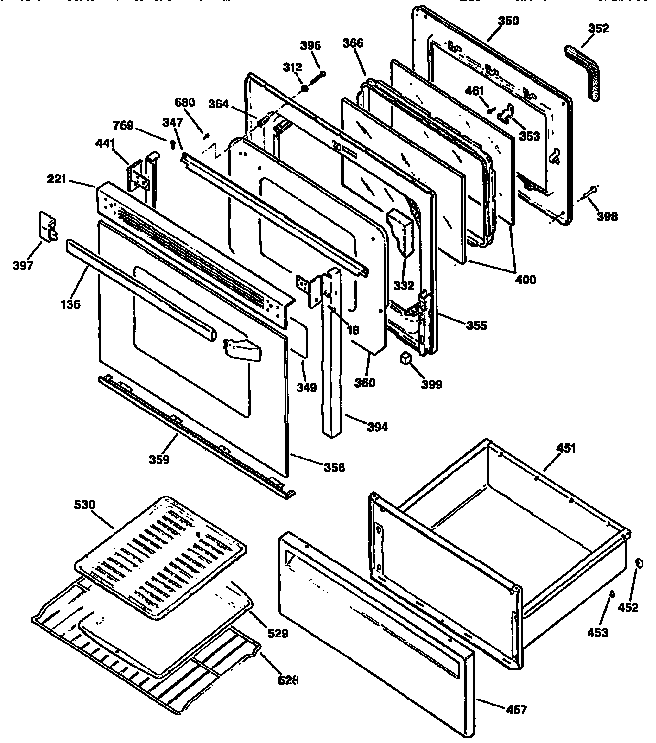 Door and drawer