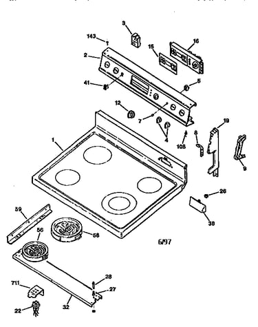 Cooktop and control panel