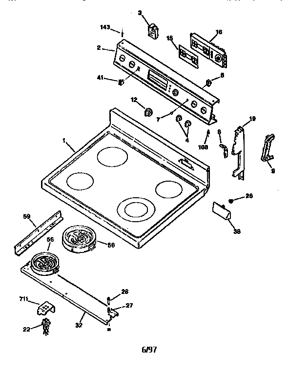 Cooktop and control panel