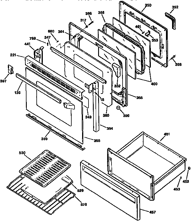 Door and drawer