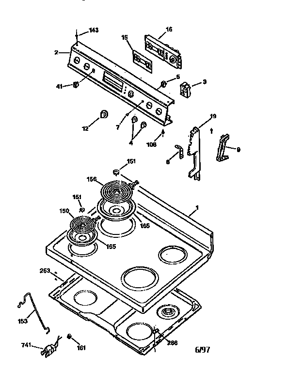 Cooktop and control panel