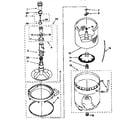 Whirlpool LSQ9244EQ0 agitator, basket, and tub diagram