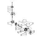 Whirlpool LSQ9244EZ0 gearcase, motor, and pump diagram