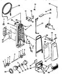 Dust compartment and motor