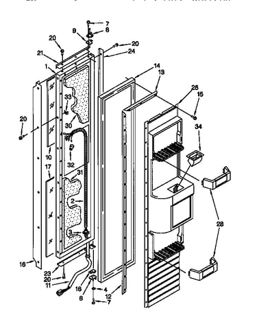 Freezer door