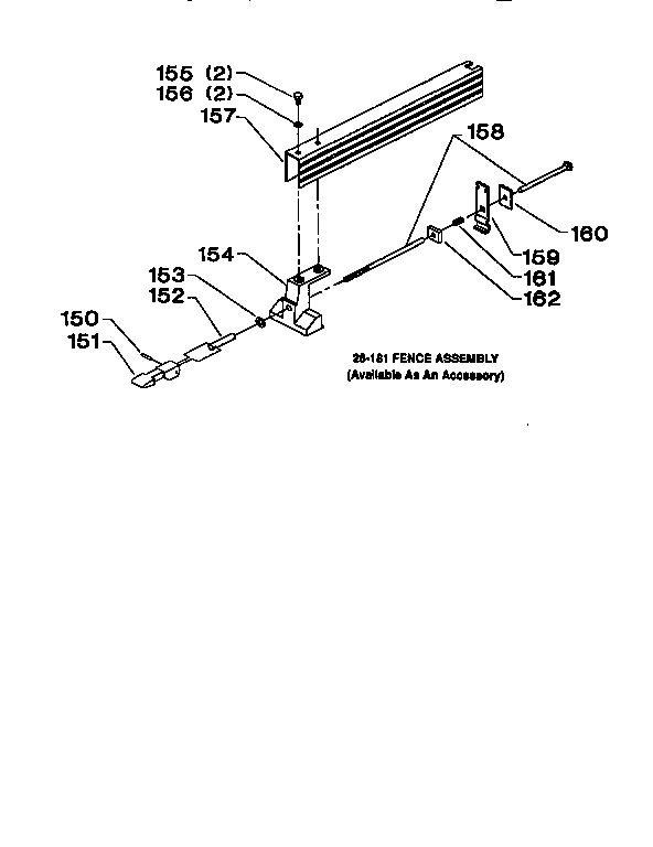 Rip fence assembly