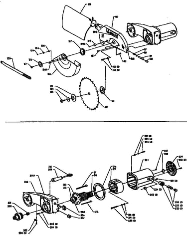 Guard and motor assembly