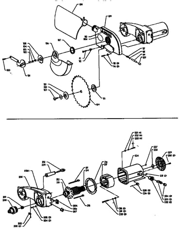 Guard and motor assembly