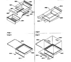 Kenmore 59657542790 deli, shelf, and crisper assemblies diagram