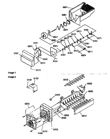 Ice bucket auger/ice maker
