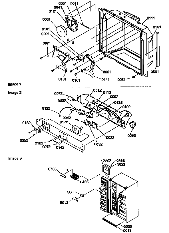 Ice and water cavity, electric bracket assembly