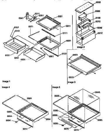 Deli, shelves crisper assemblies