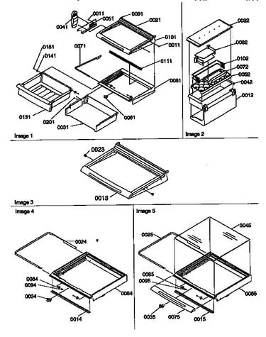 Deli, shelf, and crisper assemblies