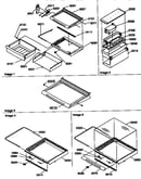 Deli, shelf, and crisper assemblies