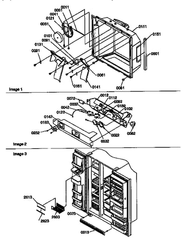 Ice and water cavity, electronic bracket assembly