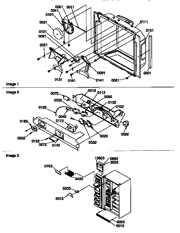 Ice and water cavity, electronic bracket