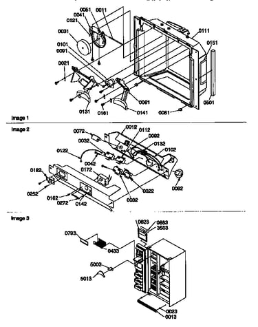 Ice and water cavity, electronic bracket