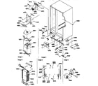 Kenmore 59657547790 drain system, rollers/evaporator assembly diagram