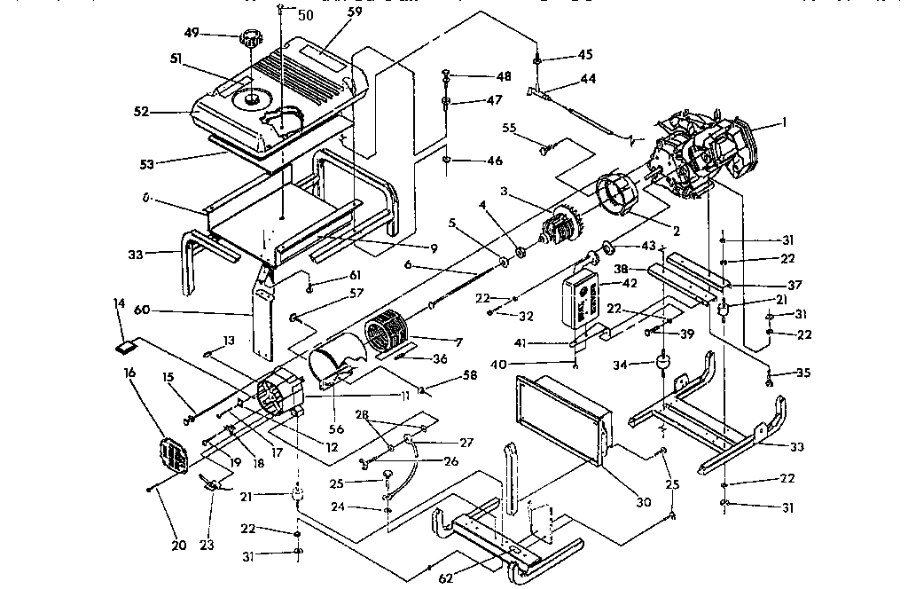 Cradle and stator assembly
