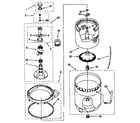 Kenmore 11028824790 agitator, basket and tub diagram