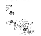 Kenmore 11028912790 gearcase , motor and pump diagram