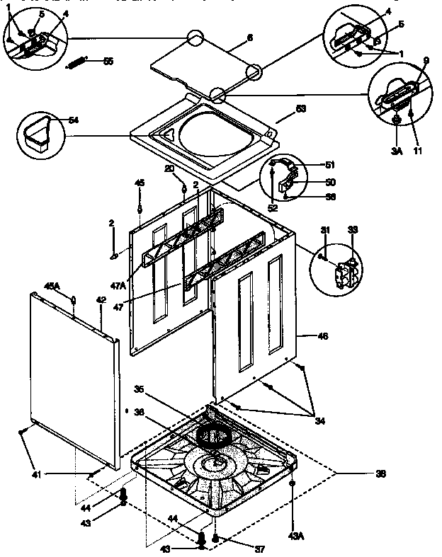 Top and cabinet
