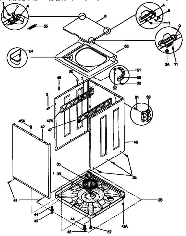 Top and cabinet