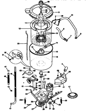 Tub, basket, and agitator