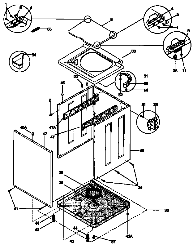 Top and cabinet